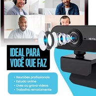Webcam Full HD 1080p com Microfone Integrado e Ângulo Amplo - Ideal para Videoconferências e Lives - imagem 5
