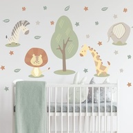 Adesivo de Parede Infantil Safari - Árvore e Animais para Decoração do Quarto - imagem 4