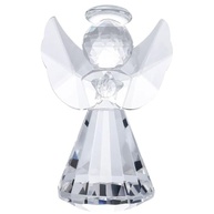 Mini Estátua Anjo Guardião em Cristal K9 8 cm – Escultura Decorativa com Proteção Espiritual e Boas Vibrações - imagem 2