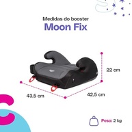 Booster Cosco Kids Moon Fix - Assento Elevatório com Isofix para Crianças 4 a 12 Anos, Cinza Lunar - imagem 4
