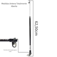 Antena Corta Pipa Moto Retrátil 2 Estágios - Segurança Essencial Anti Cerol - imagem 4
