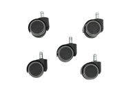 Kit 5 Rodizios Anti-Risco e Anti-Ruído para Cadeiras - Compatível com Pisos Duros - imagem 1