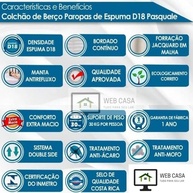 Colchão Baby 60x90cm com Proteção Anti-Refluxo para Berço Americano - imagem 3