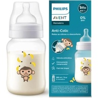 Mamadeira Anti-colic Philips Avent SCY121/03 Decorada Macaco 260ml - Conforto e Segurança para o Bebê - imagem 2