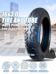 Conjunto Pneu e Câmara E-Bike 16x3.0 Anti-Perfuração: Segurança e Conforto para Sua Aventura! - imagem 3