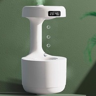 Umidificador Difusor de Ar com Relógio Digital 800ml - Água Anti-Gravidade Gotas - imagem 5