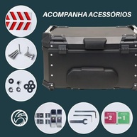 Bauleto Moto Traseiro 45L Tronos Preto: Segurança e Estilo Universal Anti-Roubo - imagem 3
