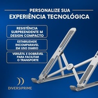 Suporte Ergonômico Ajustável para Notebook - Antiderrapante, Dobrável e Portátil (Preto) - imagem 4