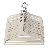 Kit 50 Cabides Infantil Veludo Antideslizante Ultra Fino Moderno Bege - Organize com Estilo e Segurança - imagem 2
