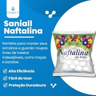 Kit 5 Saniall Naftalina 40g - Bolas Antitraça para Armários e Guarda-Roupas com Fragrância Suave - imagem 5