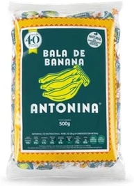 Bala De Banana Natural Sem Conservantes 500g - Antonina - imagem 1