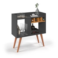 Aparador Buffet Industrial RUBI - Design Moderno para Hall, Escritório e Adega | Quality Móveis Cinza-Nature - imagem 1