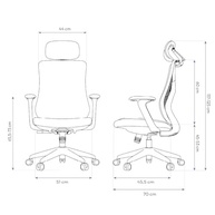 Cadeira Ergonômica Aiven Mesh com Apoio Lombar Ajustável, Reclino e Mobilidade 360° – Conforto Profissional para Home Office e Startups - imagem 3