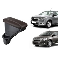 Apoio de Braço Courvin Marrom com Costura Branca para Chevrolet Cobalt - Conforto e Estilo Premium - imagem 3