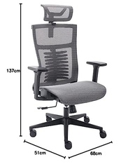 Cadeira de Escritório Ergonômica Premium Vertta Pro com Encosto Lombar e Apoio de Cabeça Ajustável - imagem 4