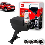 Apoio de Braço Kwid 2017-2023 com Porta-Copo - Conforto e Praticidade em Preto com Linha Preta - imagem 1