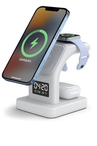 Base Carregadora Mag-Safe 5 em 1: Carregue iPhone, Apple Watch e AirPods com Estilo e Praticidade! - imagem 1