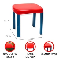 Mesa Didática Infantil com Cadeiras - Conjunto Educativo Colorido para Aprendizado Lúdico - imagem 3