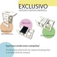 Torre de Aprendizagem Montessori com Bandeja Branca - Estímulo Autônomo e Seguro para Crianças - imagem 3