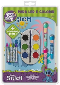 Super Color Pack Stitch: Livro, Giz de Cera, Aquarela e Canetinhas para Criatividade e Leitura! - imagem 3