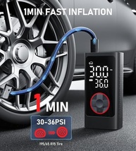 Compressor de Ar Portátil 150PSI: Inflador Sem Fio para Pneus de Carro, Moto e Bicicleta com Medidor e Luz LED - imagem 3