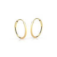Argola Feminina Ouro 18k 1mm – Elegância Leve e Versátil - imagem 1