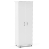 Armário Multiuso Limeira Alto 2 Portas com 8 Prateleiras - Design Moderno em Branco Politorno - imagem 1