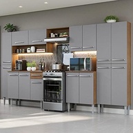 Armário de Cozinha Completa 325cm Cinza/Rustic Emilly Madesa - Design Moderno e Funcionalidade - imagem 2