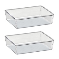 Acrimet Organizador Modular para Gavetas e Armários - 2 Potes Transparentes 24x16cm - imagem 1