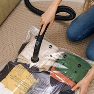 Pacote com 3 Sacos de Armazenamento a Vácuo Extragrossos - Compressão Hermética para Roupas, Roupas de Cama e Cobertores Sazonais | Organizador que Economiza Espaço - imagem 5
