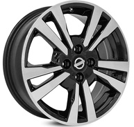 Rodas KR S33 Aro 16 para Nissan Kicks (4x100) - Design Moderno Preto Diamantado - imagem 1