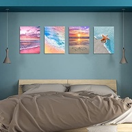Muzagroo Art - Pacote com 4 Kits de Pintura de Diamante 5D para Adultos - Artesanato DIY com Tela 30x40cm - imagem 4