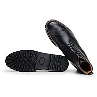 Bota Brogue Couro Preto: Elegância Artesanal - imagem 2