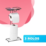 Porta Papel Higiênico com Suporte Celular Arthi - imagem 2