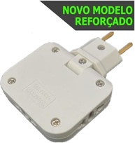 Adaptador Tomada T Articulado 2500W: 3 Saídas Flexíveis 10A 250V - Versatilidade Total! - imagem 3