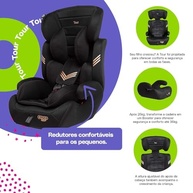Cadeirinha Cosco Tour 9-36kg Preto Bronze: Segurança e Conforto para Todas as Idades - imagem 5