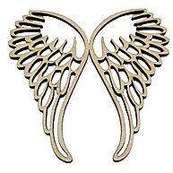 Asa de Anjo 60 cm em MDF 3mm Cru: Elegância e Qualidade para Seu Espaço - imagem 1