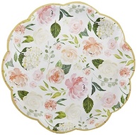 Pratos de Papel Premium Decorativos Florais Rosa 23cm - Kate Aspen | Ideal para Festas Elegantes - imagem 2