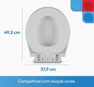 Assento Sanitário Almofadado 3 em 1 com Fechamento Suave e Fácil Remoção - Astra - imagem 4