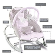 Cadeira de Descanso Musical para Bebê Polar Bege - Conforto e Diversão até 18kg - imagem 4