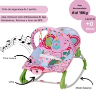 Cadeira de Descanso Musical Britney com Vibração e Brinquedos - Até 18kg | Replay Kids - imagem 3