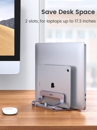 UGREEN Suporte Vertical para Laptop com 2 Compartimentos | Ajustável e Estável para Até 17,3" - imagem 3