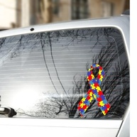 Kit 4 Laços Autismo Adesivos para Carros e Janelas - Conscientização e Apoio - imagem 4