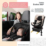 Cadeira Auto Isofix Litet Evolve 360° Preta: Segurança e Conforto de 0 a 36kg - imagem 5