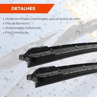 Palhetas Limpador Parabrisa S10 2012-2021 Silicone Flat Tiger Auto - Jogo 2 Unidades Silenciosas - imagem 5