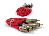 Cabo RCA Automotivo Vermelho 1 Metro KX3: Som Impecável e Livre de Ruídos - imagem 3