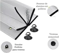 Protetor Solar Automotivo Dobrável Premium para Para-Brisas - Proteção Térmica UV Universal - imagem 3