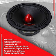 Alto-Falante Unlike UNF66 6″ 200W RMS: Potência e Definição para Seu Som Automotivo - imagem 2