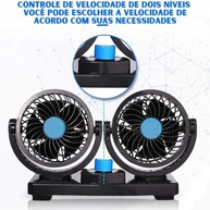 Ventilador Automotivo Duplo 12V EMLI: Frescor e Conforto para Seu Carro ou Caminhão - imagem 4
