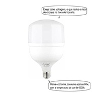 Lâmpada LED T120 60W E27 6500K Autovolt: Iluminação Brilhante e Moderna - imagem 3